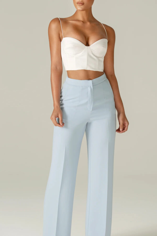 Niaz High Wide Leg Pants (Sky Blue) - Image 2
