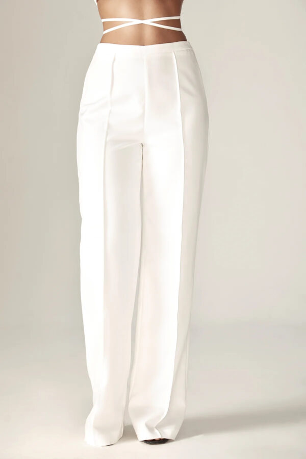 Lena Loose Fit Pants (Off White) - Image 2