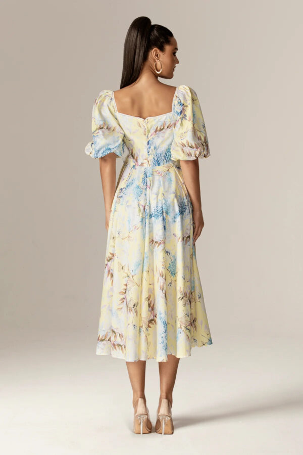 Altha Floral Print Corset Mini Dress (Blush Swirl) - Image 8