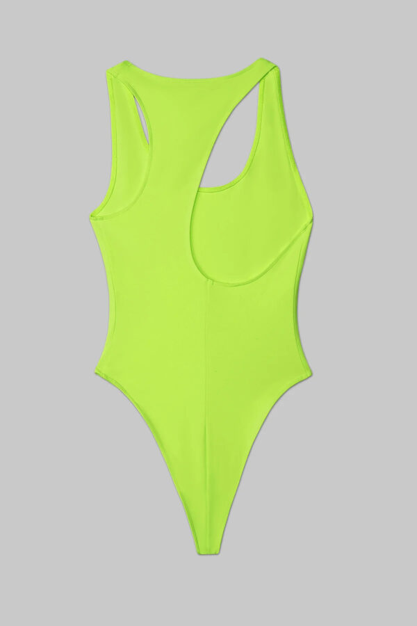 Storm Backless Cutout Bodysuit (Fluorescent Green) - Image 8