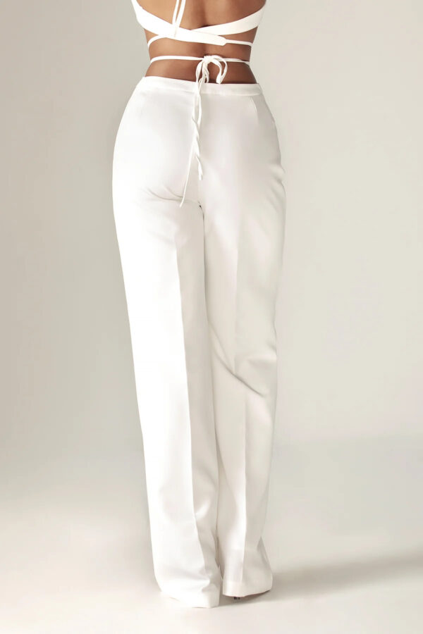 Lena Loose Fit Pants (Off White) - Image 5