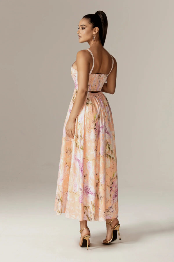Sione Cutout Midi Dress (Coral Butterfly Meadow) - Image 7