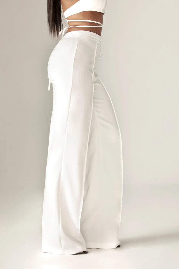 Lena Loose Fit Pants (Off White) - Image 4
