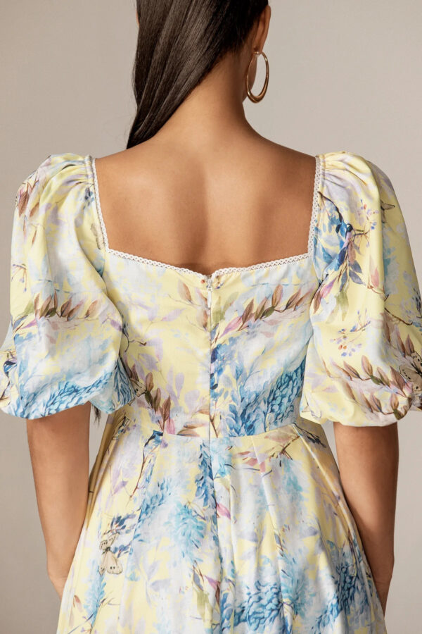 Altha Floral Print Corset Mini Dress (Blush Swirl) - Image 4