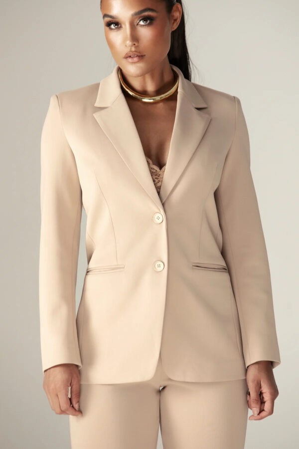 Marina Stylist Cinched Blazer (Nude) - Image 3